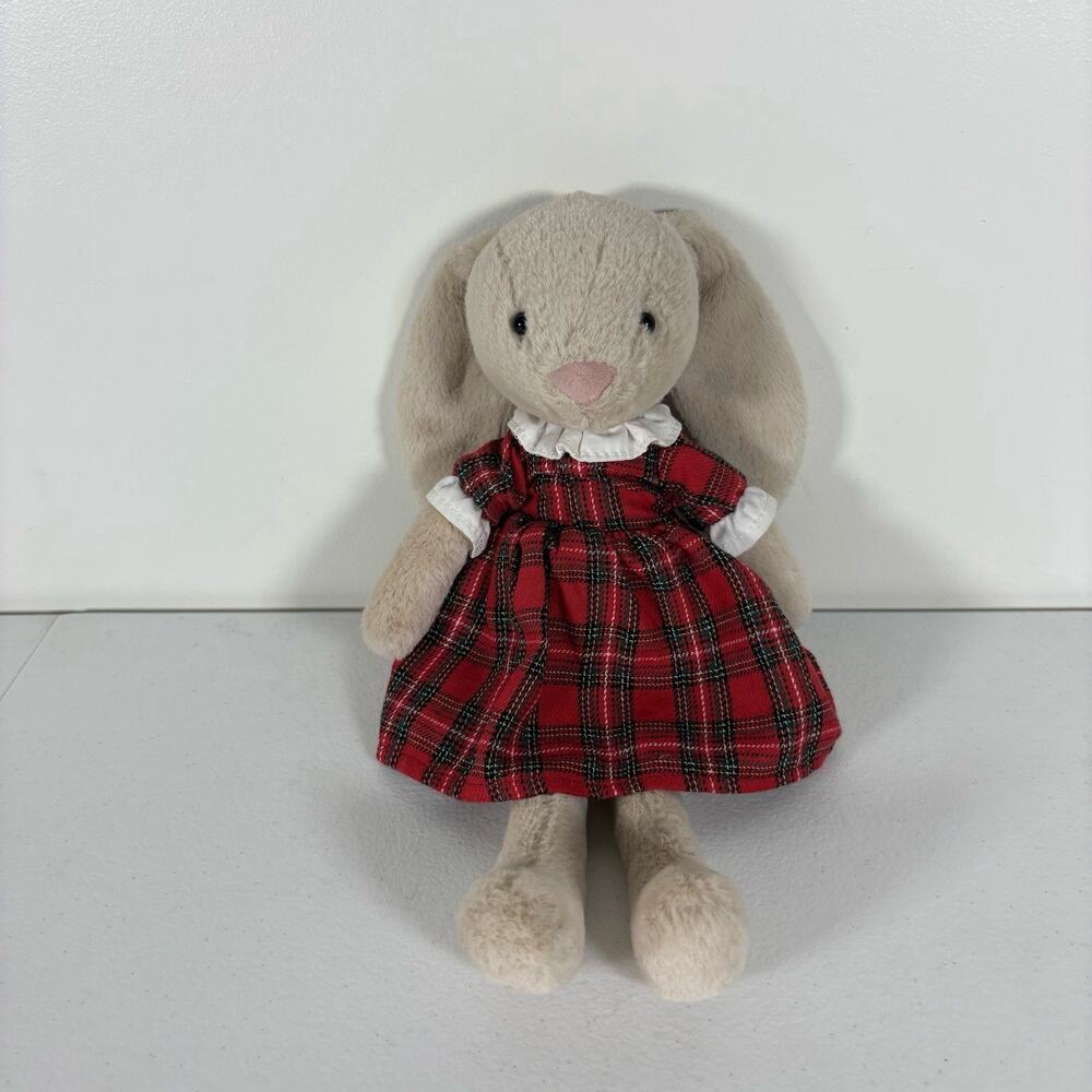 Jellycat Tartan Lottie Bunny Plush Retired Stuffed Animal